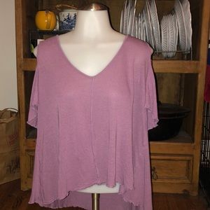 NEW: FREE PEOPLE Cold Shoulder Short Sleeved Top S